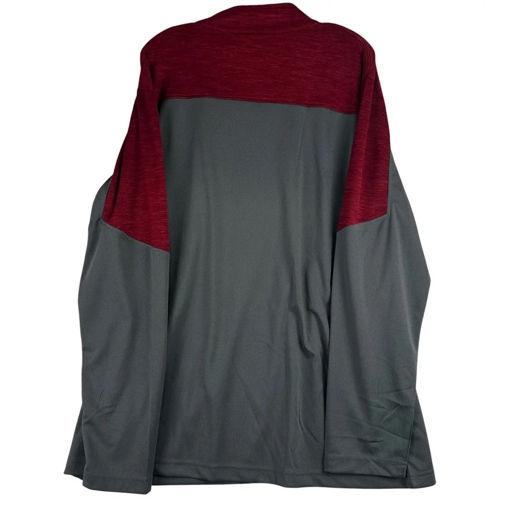 ASU Sun Devils Quarter Zip Captivating Pullover Mens 2XL Gray Maroon Sparky NCAA